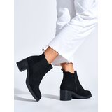 Shelvt Women's classic black ankle boots with a heel | Shoptok.si