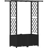  Povišeni krevet s mrežom i krovom Crna 124,5 x 40 x 138 cm PP | shoptok.hr