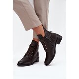 Boto Low Insulated Ankle Boots With Zipper And Decoration Brown Nevalia | shoptok.hr