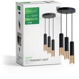 Greentech LED visilica gu10 x3 crno-zlatna ( velora-3s ) u