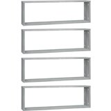 Maison Chic Stenska kockasta polica - Viseča polica 4 kosi siva sonoma 80x15x26,5 cm, (21793847) Cene