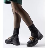 Gemre Black sock boots with chain Giussago | Shoptok.si
