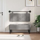 Držeće uzglavlje Zidne Svijetlo siva 110 x 55 x 5 cm Baršun - Svjetlosiva 100 cm bez LED | shoptok.hr