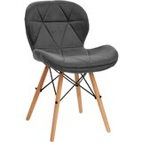 Shumee 4Rico Skandinavski stol QS-186, siv žamet, (21388035) | Shoptok.si