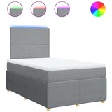  Krevet s oprugama i madrac svjetlosivi 120 x 200cm od tkanine | shoptok.hr