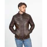 La Force Fashion Kožna jakna Brad - Tamno braon Cene