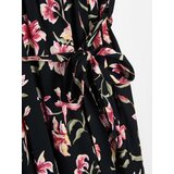 Sinsay Viskozna mini haljina s pojasom s cvjetnim uzorkom | shoptok.hr