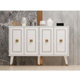 Woody Fashion Hartın - white, gold whitegold console