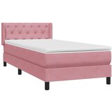 Box spring krevet s madracem ružičasti 80 x 220 cm baršunasti | shoptok.hr