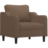 vidaXL 4-dijelni set sofa s jastucima smeđi od tkanine - Smeđa s jastucima i tabureom | shoptok.hr
