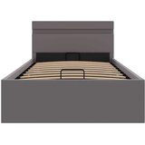  Hidraulični okvir za krevet od umjetne kože LED sivi 100x200 cm | shoptok.hr