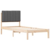  Posteljni okvir z oblazinjenim vzglavjem Temno siva 75 x 190 cm, (5000101715) | Shoptok.si