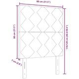 LED glava postelje Temno modra 80 cm Umjetno usnje, (5000142412) | Shoptok.si