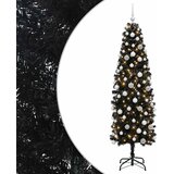  Umjetno usko božićno drvce s kuglicom 180 cm 300 LED lampica | shoptok.hr