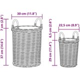  Košara za rastline s shranjevanjem 2 pcs Rjava Kubu rattan, (5000207851) | Shoptok.si