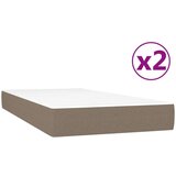  Krevet s oprugama i madracem smeđesivi 200x200 cm od tkanine | shoptok.hr