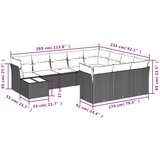 vidaXL 11-dijelni set vrtnih sofa od poliratana s jastucima smeđi | shoptok.hr