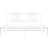  Metalni okvir za krevet s uzglavljem bijeli 180x200 cm | shoptok.hr