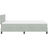 vidaXL Box Spring Krevet s Madracem Svjetlosiva 120x200 cm Baršun | shoptok.hr