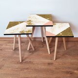 Hanah home 3Shp264 - white whitesalmongold nesting table (3 pieces) | ePonuda.com