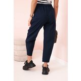 Kesi Włoski Trousers with pockets Summer Punto navy blue | shoptok.hr