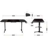 Hero 4.7 Crni igraći stol 160 cm | shoptok.hr