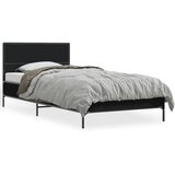 Furnova Posteljni okvir črn 75x190 cm inženirski les in kovina, (21933958) | Shoptok.si