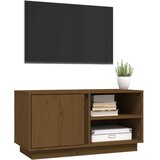 TV ormarić smeđa boja meda 80x34x40,5 cm od masivne borovine | shoptok.hr