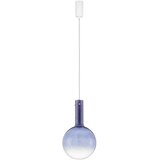 Nova Luce Modra steklena LED zatemnitvena viseča svetilka ø 25 cm Nostos – | Shoptok.si