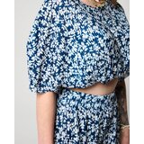 Resti Women's navy blue pleated set with black flowers - Clothing | Shoptok.si