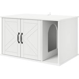 vidaXL Mačja hiša Bela 85 x 55 x 50 cm Konstruiran les, (5000111168) | Shoptok.si