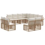  Set vanjskih sofa 11 pcs Prirodna i krema bijela Poliester | shoptok.hr