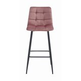 Set od 4 ARCETO barska stolica - tamno ružičasti baršun / crne noge | shoptok.hr