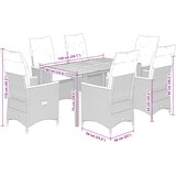  7-dijelni vrtni blagovaonski set sivi od poliratana Siva 150 x 90 x 75 cm | shoptok.hr