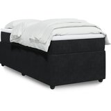 vidaXL Box spring postelja z vzmetnico črn 90x190 cm žamet | Shoptok.si