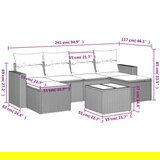 vidaXL 7-dijelni set vrtnih sofa od poliratana s jastucima smeđi | shoptok.hr