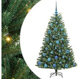 vidaXL Umetno Zložljivo Božično Drevo Zelena 150 cm PVC in kovina | Shoptok.si