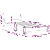  Okvir za krevet Dover bijelo-crni 100x200cm umjetna koža | shoptok.hr