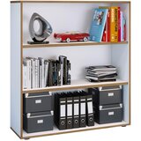 MID.YOU Pisarniški Regal Salia B100, Bela, Barva Hrasta | Shoptok.si