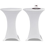 Maison Chic Prevleka za zunanjo pohištvo - Raztegljivo Pregrinjalo za Visoke Barske Mize Ø60 2 Kosa Bele Barve, (21795431) | Shoptok.si