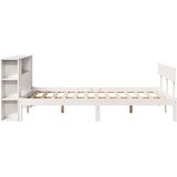  Krevet s regalom z knjige bez madraca bijeli 120x190cm borovina | shoptok.hr