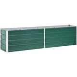 vidaXL Visoka greda pocinkano jeklo 240x40x45 cm zelena | Shoptok.si