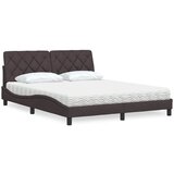 vidaXL Krevet s madracem tamnosmeđi 160x200 cm tkanina Cijene
