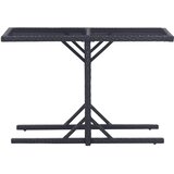  Vrtni stol crni 110 x 53 x 72 cm stakleni i poliratan | Eponuda.ba