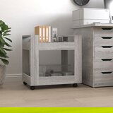 The Living Store Voziček za pisalno mizo siva sonoma 60x45x60 cm inženirski les - Voziček Za Pisalno Mizo, (21419081) | Shoptok.si