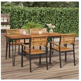 vidaXL Vrtna miza z nogami V oblike 180x90x75 cm trden akaci | Shoptok.si
