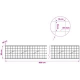  Gabion s žicom debljine 5 mm i mrežom 10x10 cm 800x10x50 cm | shoptok.hr