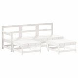 Maison Chic Seti vrtnega pohištva - Vrtna garnitura - Vrtni pohištvo set 5-delna bela trdna borovina, (21817012) | Shoptok.si