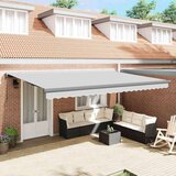 Nadstrešnica Antracit 5 x 3 m Metal | shoptok.hr