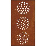  Vrtni zidni ukras 105 x 55 cm od čelika COR-TEN s uzorkom lišća | shoptok.hr